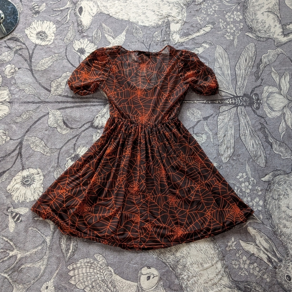 Foxblood Spider Web Dress - Picture 4 of 8